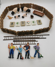Schleich Bauernhof Konvolut Bullyland Tränkewagen Figuren Tiere Schwein Arbeiter