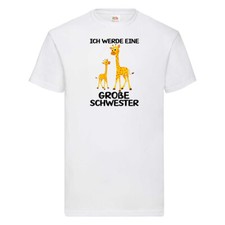 Ich werde eine große Schwester | Geschwister | Giraffe T-Shirt Weiß