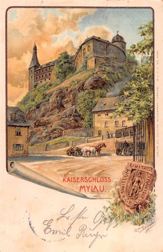 760059 kaiserschloß mylau - ak,