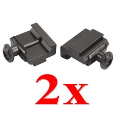 2x Adaptern Picatinny - Weaver / Prismenschiene 21mm auf 11mm Zielfernrohr Set