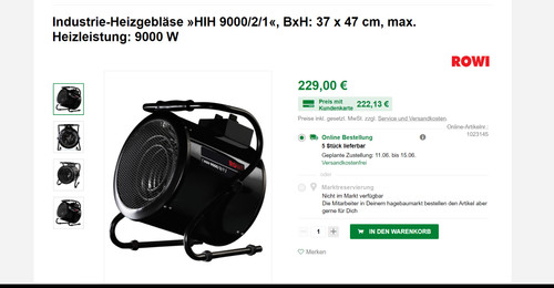 Rowi heizgebläse hih 9000 - rowi,