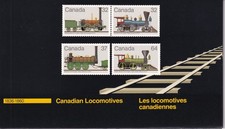 Kanada 1986 - Canadian Locomotives Klappkarte mit 4 Briefmarken - ungebraucht, E