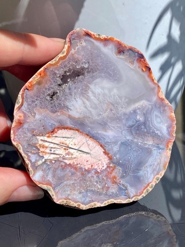 Fliederfarbene achat geode - fliederfarbene, achat-geode