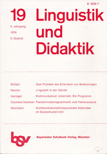 Linguistik und didaktik - linguistik,