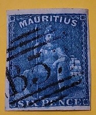 Briefmatke. Francoboli. Blaue