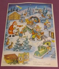 Alter WERBE ADVENTSKALENDER WEIHNACHTEN 50/60er Jahre - JACOBS KAFFEE - VINTAGE