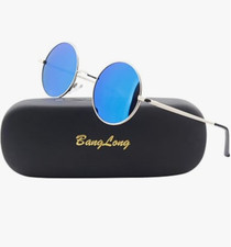BangLong Runde Sonnenbrille Herren Damen Polarisiert Sonnenbrille Retro Vintage