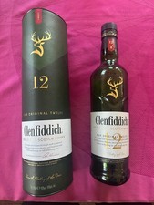 Glenfiddich, OUR ORIGINAL TWELVE 12; leere Whisky-Flasche + Verpack- für Sammler