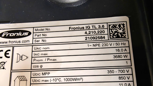 Fronius 3 6 - ig, tl