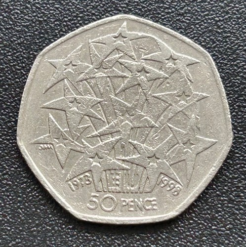 50p münze europäische union - 50p,