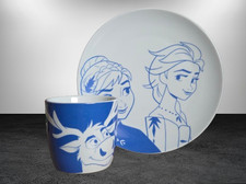 Disney Frozen 2 Geschirr Set Tasse + Teller Kinder Eiskönigin Frühstück