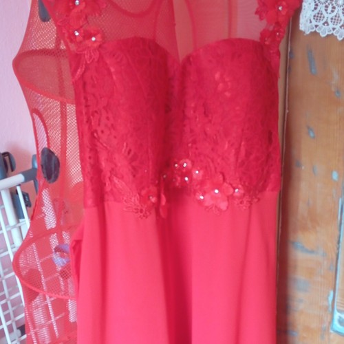 Damen abendkleid lang rot - abendkleid,