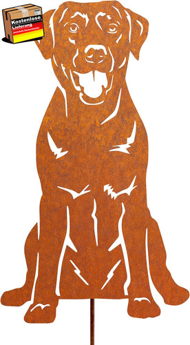 Gartenfigur hund roststecker - hund,