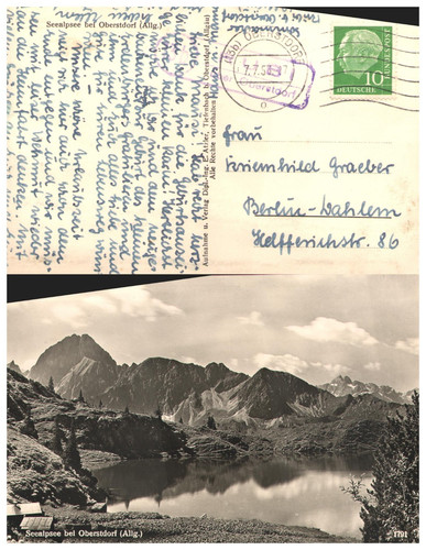 Seealpsee allgäu 1953 antik - seealpsee,
