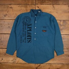 Vintage Freizeit Hemd Knopf L