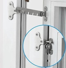2pcs Rostfreier Stahl Fensterfeststeller Türbegrenzer Schutz Kipp-Regler 5 Gang