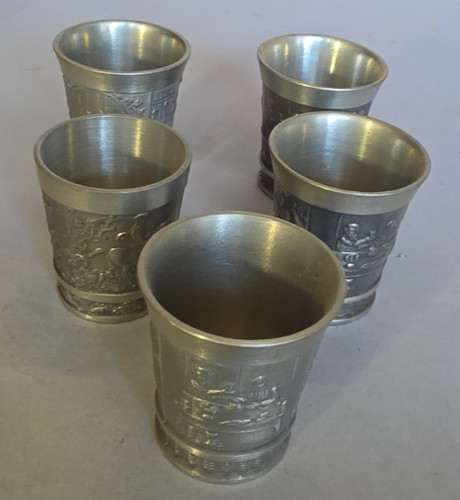 Zinn becher set rein - set,