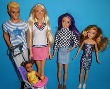 %**"Barbie Schwestern+Ken*Barbie*Skipper*Stacie*Shelly mit Kinderkarre***%