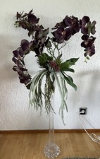 XXL  künstliche Orchideen 160cm Seidenblume Formano Vase 110cm Gesteck Pflanze