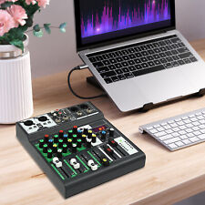 4-Kanal- Professioneller Mixer Mini-Audio-Mixer Sound Rectangle Mischpult DJ