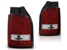 LED Lightbar Rückleuchten fürVW T5 GP Facelift Bj. 09-15 Rot/Chrom (Heckklappe)