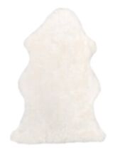 Echtes Lammfell Fell natur–Teppich, Überwurf oder Dekofell für Ihr Zuhause Weiß