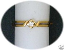 MASSIVER BRILLANTRING 0,06ct