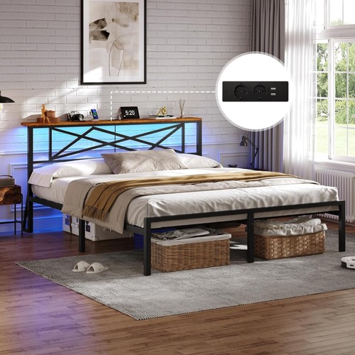 Bettgestell 180x200 mit led - bettgestell,