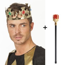 Set Krone König Königszepter