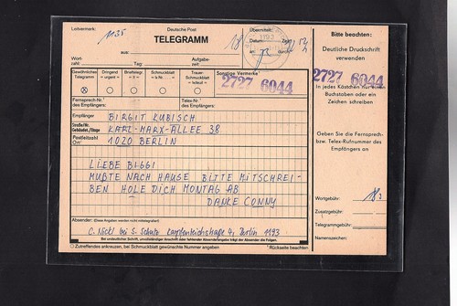 Ddr telegramm mit me f - mit, me.f