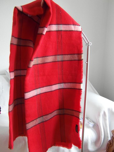 Zara schal rot streifen lang - zara, m
