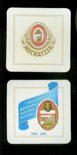 Bierdeckel meckatzer bier - bierdeckel,