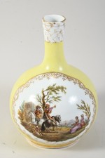 P45R08- Helena Wolfsohn Porzellan Bauchvase handbemalt Jagdgesellschaft