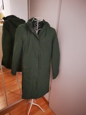 Parka Jacke Mantel Gr. S von Lands' End60% Baumwolle mit Kapuze, grün