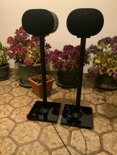 2 Stück Sonos Era 300 (Stereo Paar) in schwarz-mit 2 Bodenständer