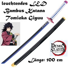 NEU Demon Slayer Bambus LED Katana Lichtschwert 100cm für Cosplay Manga Anime