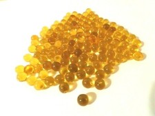 200 Glaskugeln amber (bernstein) poliert 8mm 2. Wahl - Kugel, Glas (GK8mmAmber)