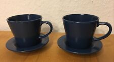 2x Ikea of Sweden Dinera 10866 Kaffeetasse+Untertasse blau SEHR RAR - WIE NEU