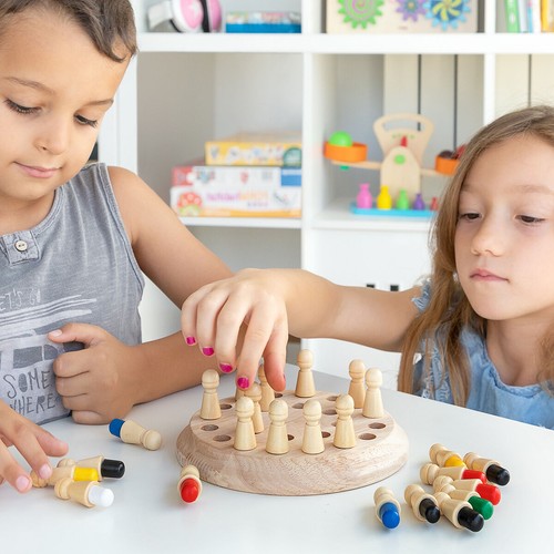 Memory schach aus holz - holz, taeda