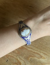 Emailliert Silber Armreif mit