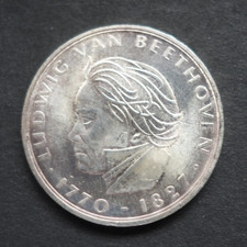 Münze 5 Deutsche Mark Ludwig van Beethoven 1770 - 1827 von 1970 (F)