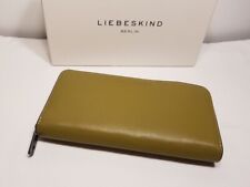 NEU! Liebeskind Portemonnaie Geldbörse grün oliv Leder groß Reißverschluss 