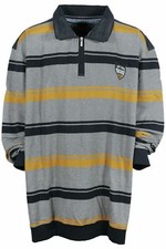 Kitaro Sweatshirt Sweattroyer Shirt Herren Dunkelblau Grau Baumwolle Plusgröße