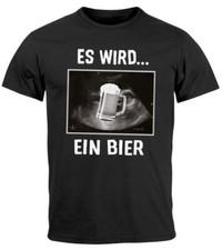 Herren T-Shirt Männer Bier