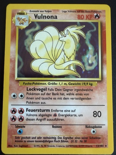 Pokémon vulnona 102 - pokémon, holo