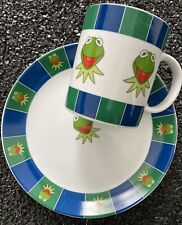 ?KERMIT?der Frosch COLLECTION Muppet Show Kaffeetasse Kaffeebecher Teller 2tlg