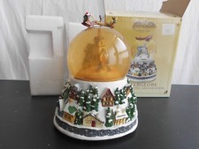 Schneekugel Spieluhr Winterdorf Gold Label Collection Mr. Christmas Weihnachten