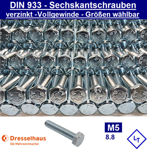 Din 933 sechskant schraube - 933, m5
