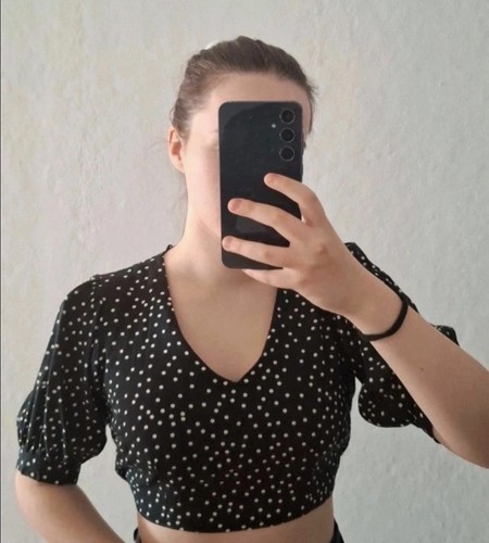 Damen bluse schwarz weiß - damen, 34