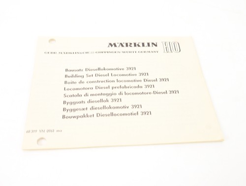 Märklin 3921 anleitung - h0,